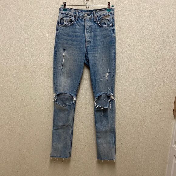 GRLFRND Natalia Distressed High Rise Skinny Jeans 26 - Picture 1 of 8